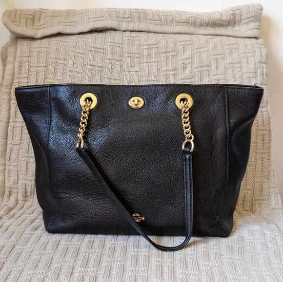 Coach Handbags - Coach Large Turnlock Chain Tote - Used Condition